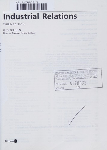 Cover for Industrial Realtions