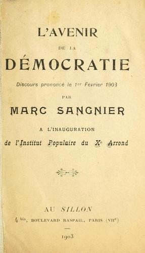 Cover for L' avenir de la démocratie