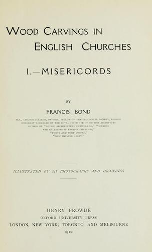 Cover for Wood carvings in English churches
