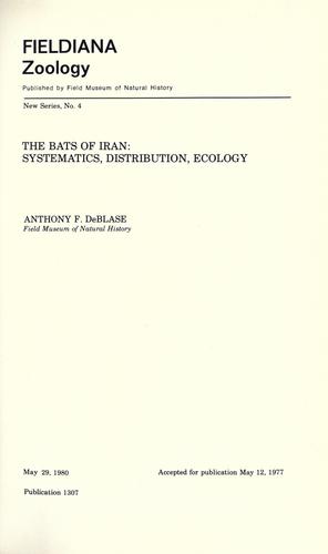 Cover for The bats of Iran