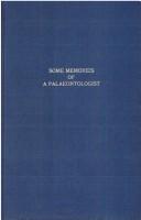 Cover for Some memories of a palaeontologist