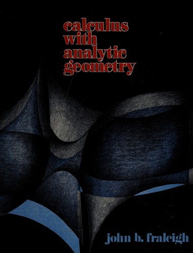Cover for Calculus with analytic geometry