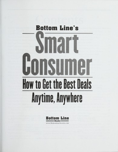 Cover for Bottom Line's Smart Consumer How to Get the Best Deals Anytime, Anywhere