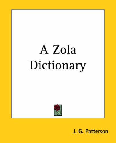 Cover for A Zola Dictionary