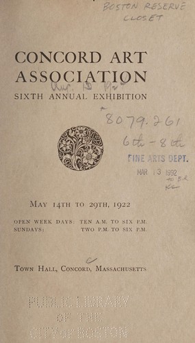 Cover for Concord Art Association
