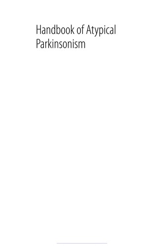 Cover for Handbook of atypical parkinsonism