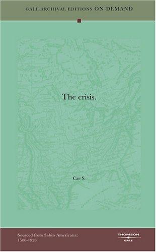 Cover for The crisis.