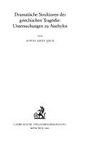 Cover for Dramatische Strukturen der griechischen Tragödie