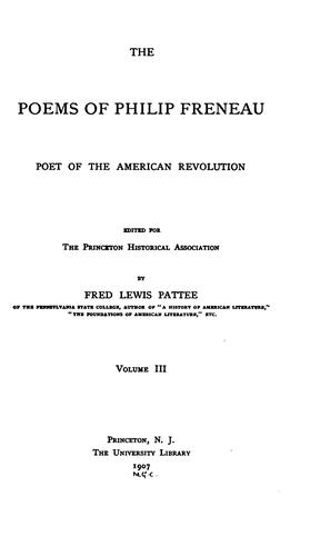 Cover for The Poems of Philip Freneau: Poet of the American Revolution