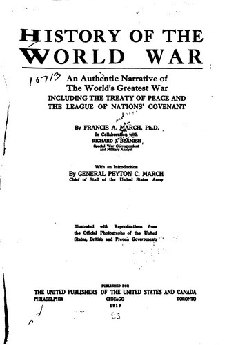 Cover for History of the World War: An Authentic Narrative of the World's Greatest War