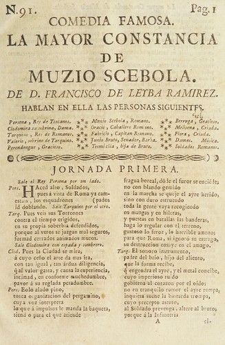 Cover for La mayor constancia de Muzio Scebola