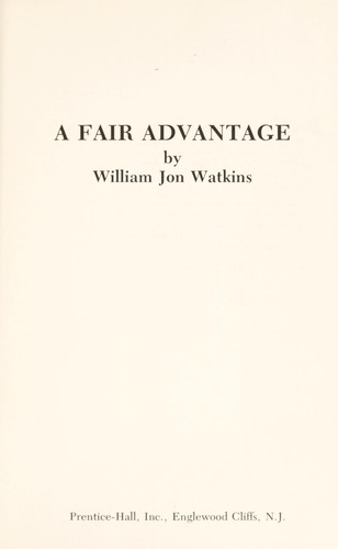 Cover for A fair advantage