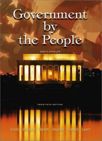 Cover for Government by the People, Basic Version, 20th Edition