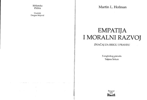 Cover for Empatija i moralni razvoj