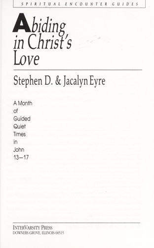 Cover for Abiding in Christ's love