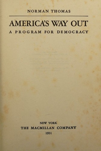 Cover for America's way out
