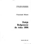Cover for Dzieje Bydgoszczy do roku 1806