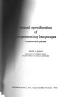 Cover for Formal specification of programming languages