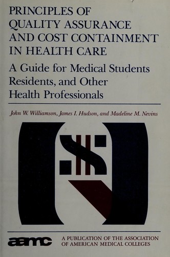 Cover for Principles of quality assurance and cost containment in health care