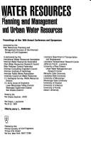Cover for Water resources planning and management and urban water resources