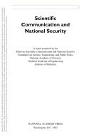 Cover for Scientific communication and national security