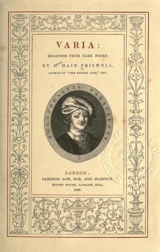Cover for Varia