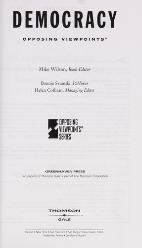 Cover for Democracy