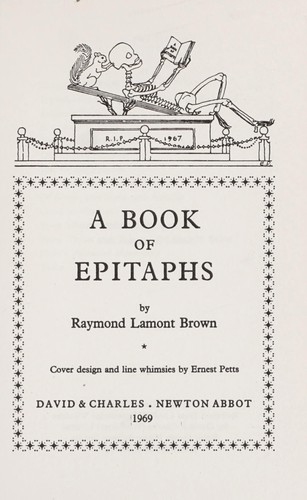 Cover for A book of epitaphs