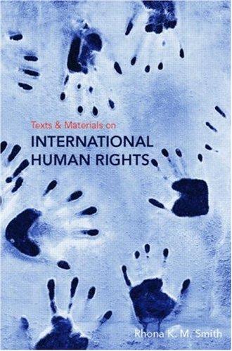 Cover for Text and Materials on International Human Rights (New Title)