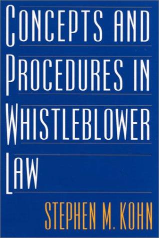Cover for Concepts and procedures in whistleblower law