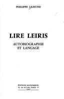 Cover for Lire Leiris