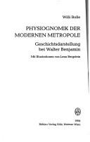 Cover for Physiognomik der modernen Metropole