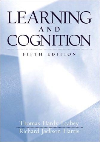 Cover for Learning and cognition
