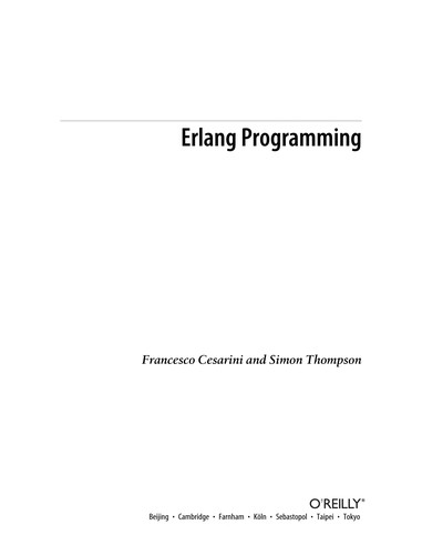 Cover for Erlang Programming
