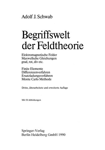 Cover for Begriffswelt der Feldtheorie