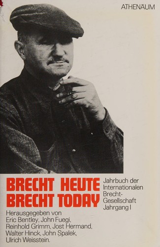 Cover for Brecht Heute - Brecht Today Jahrbuch Der Internationalen Brecht-Gesellschaf t