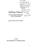 Cover for Settling a dispute
