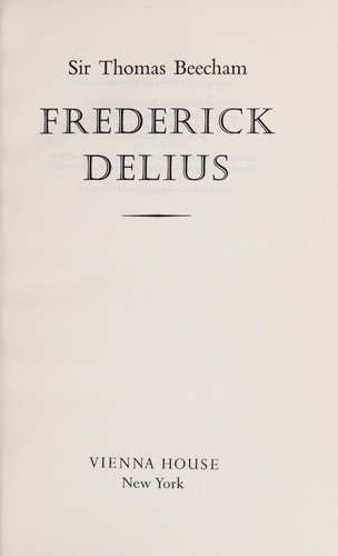Cover for Frederick Delius.