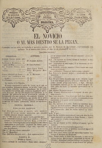 Cover for El novicio, o, Al más diestro se la pegan