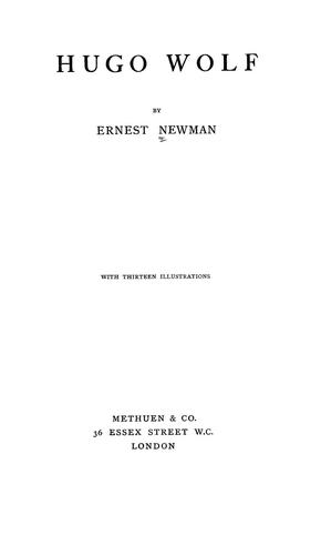 Cover for Hugo Wolf