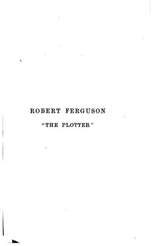Cover for Robert Ferguson the plotter
