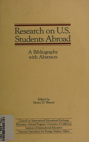 Cover for Research on U.S. students abroad