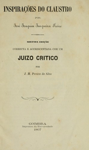 Cover for Inspirações do claustro