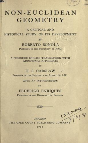 Cover for Non-Euclidean geometry