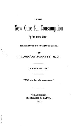 Cover for The new cure for consumption by its own virus.