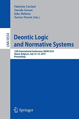 Cover for Deontic Logic and Normative Systems
