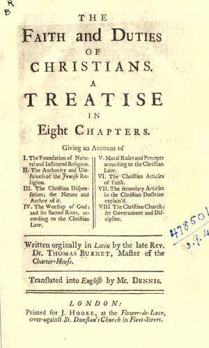 Cover for The faith and duties of Christians