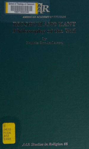 Cover for Ricoeur and Kant