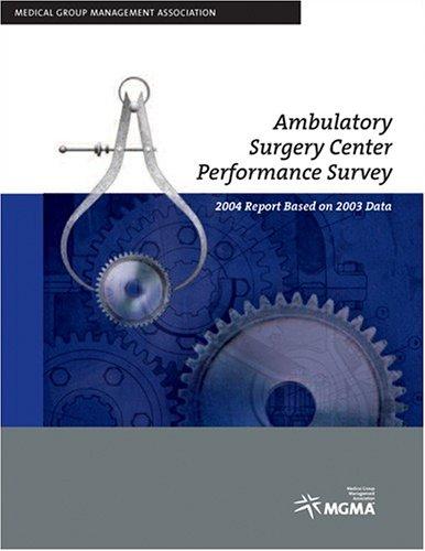 Cover for Ambulatory Surgery Center Performance Survey