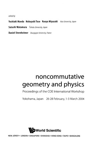 Cover for Noncommutative geometry and physics